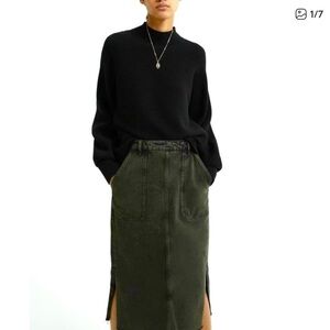 Zara Dark Green Pencil Skirt